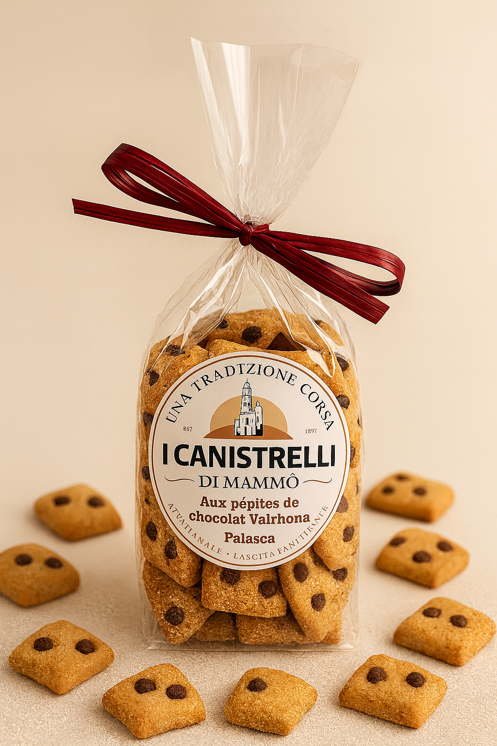 Canistrelli aux Pépites de Chocolat Valrhona – 250g